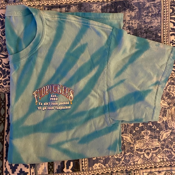 Blue Tie Dye T-shirt Size Large EUC - Picture 3 of 4